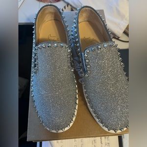 Pick Boat Woman Flat Calf Glitter/GG